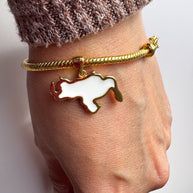 White Venezuela Map Style Charms Bracelet