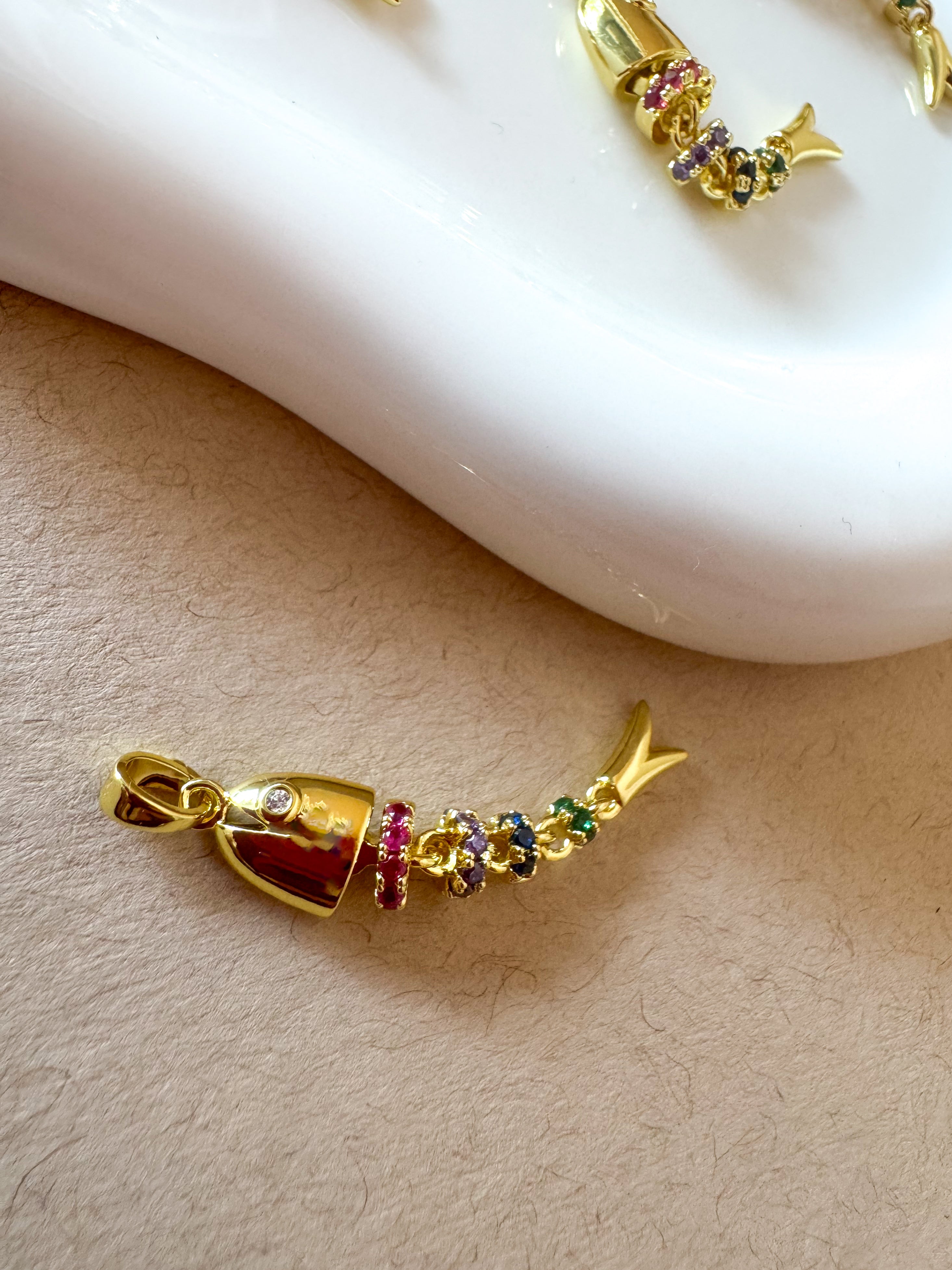 Multicolor Golden Fish Charm