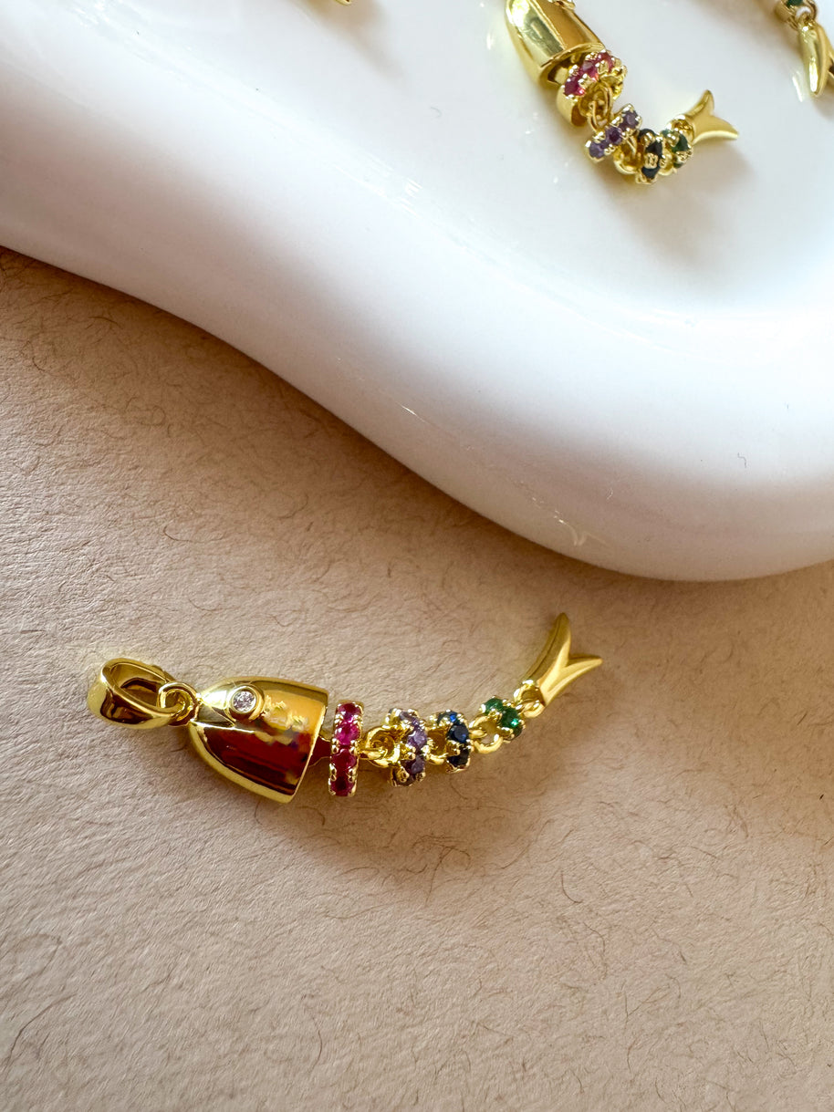 Multicolor Golden Fish Charm