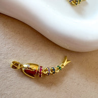 Multicolor Golden Fish Charm