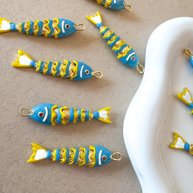 Blue Fishes Charms