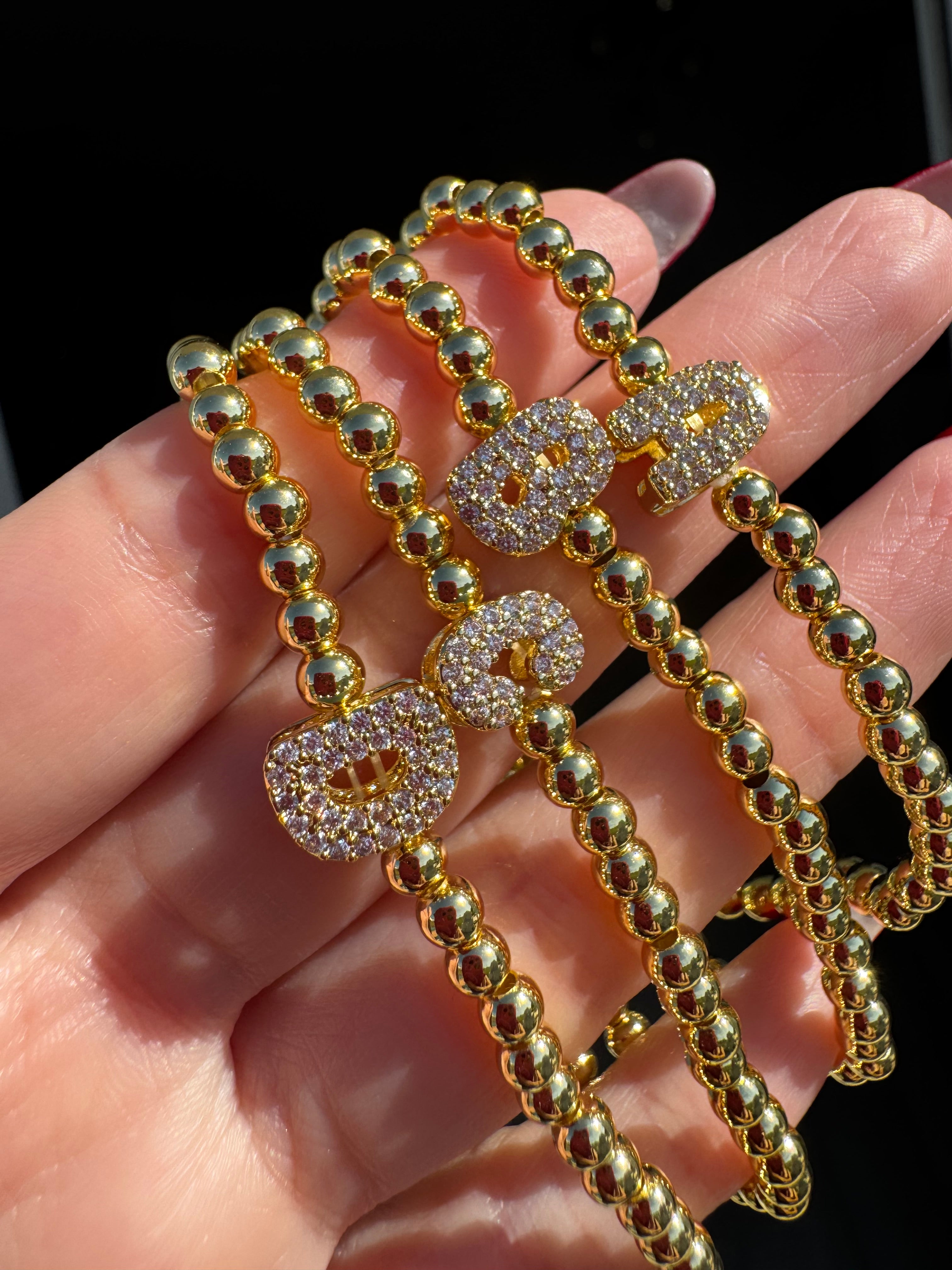 Initial Zirconia Bracelets