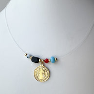 St. Benedict & Our Father Ghost Style Necklace