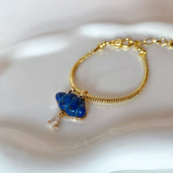 Lapislazuli Cloud Drop Golden Bracelet