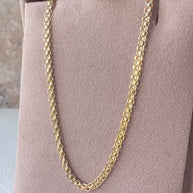 Bismark Chinese Fabric 18k Solid Gold Necklace