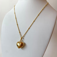Golden Little Bombom Heart Necklace