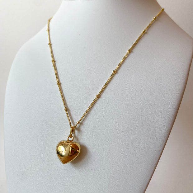 Golden Little Bombom Heart Necklace