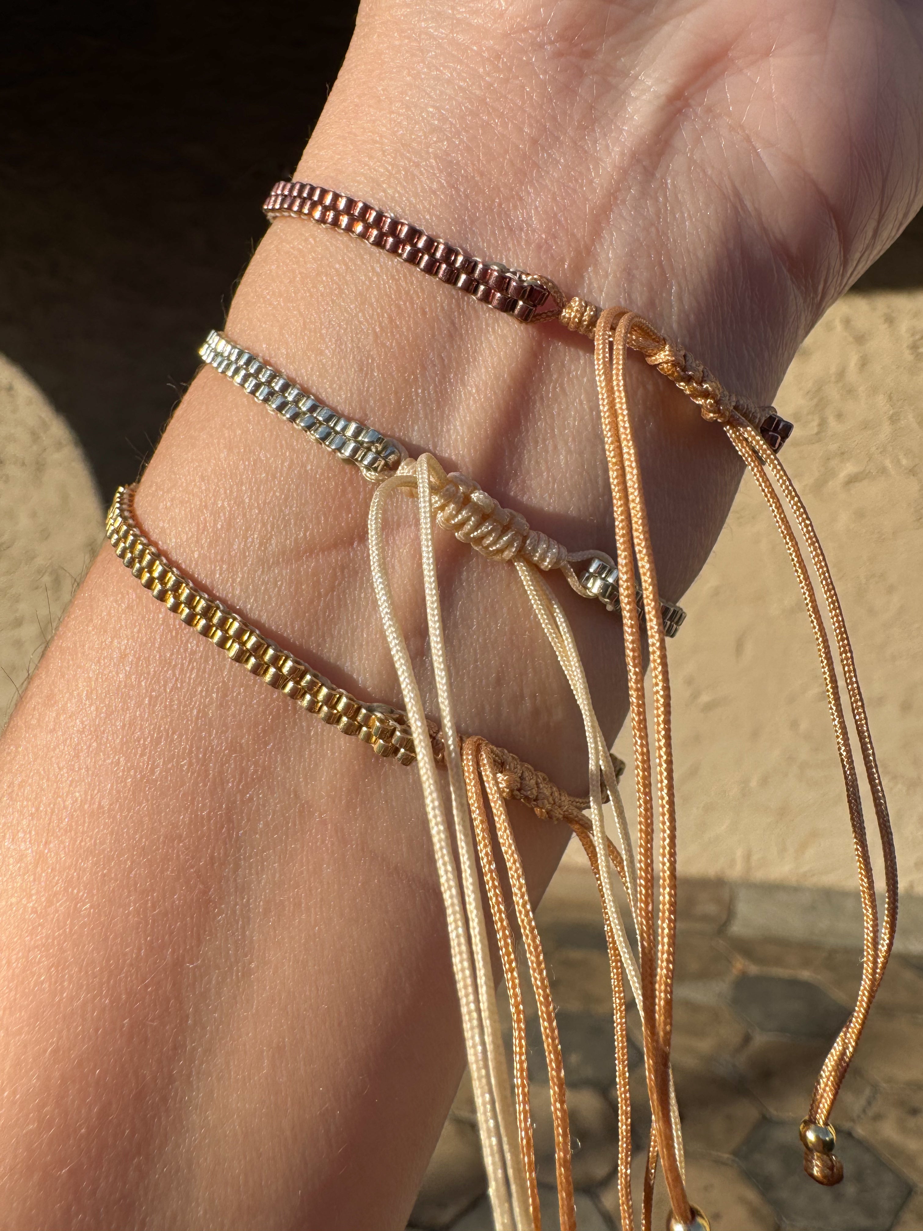 Pulseras Miyuki 3 Oros