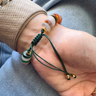Multicolor Faith and Cross Scapular Adjustable Bracelet