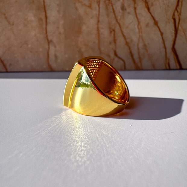 Anillo Cuadrado Cristales Claros