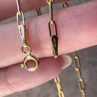 Paper Click Chain 18k Solid Italian Necklace