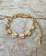 Load image into Gallery viewer, Brazalete de Patron de Medallas San Benito
