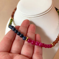 Dark Multicolor Beads Necklace
