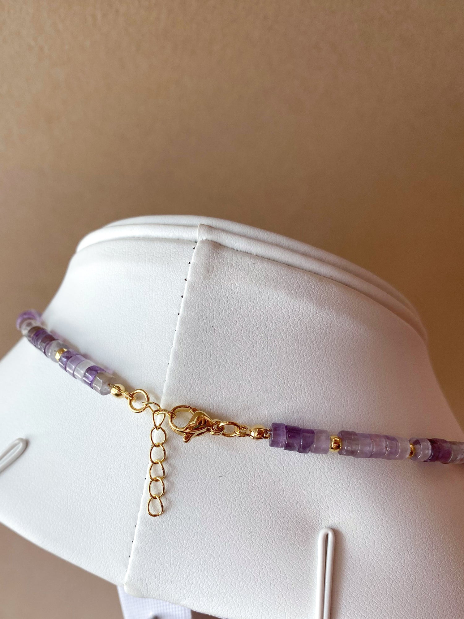 White Fish Purple Amethyst Stone Necklace
