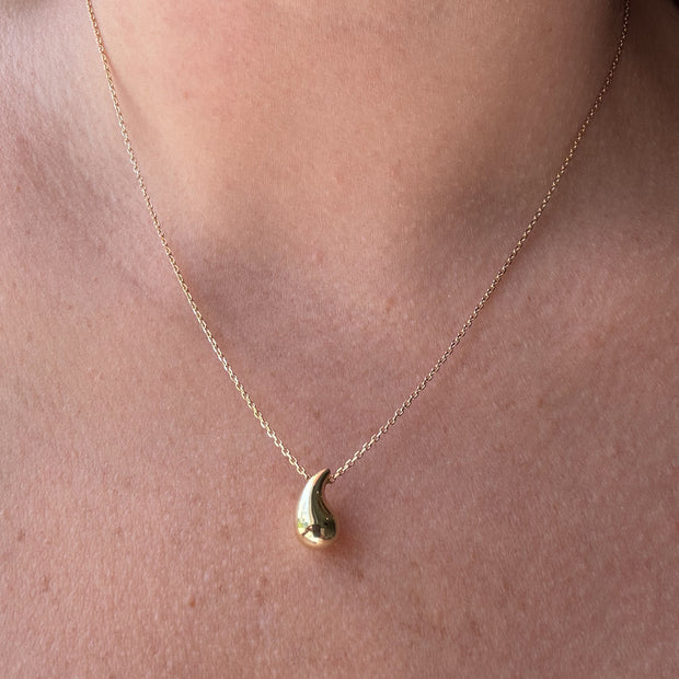 Drop Style Chain 18k Solid Gold Necklace