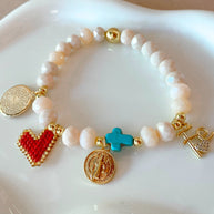 2 Styles of St Benedict, Cross and Faith Charms Bracelets