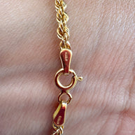 Italian 18k Solid Gold (750) Rope Bracelet
