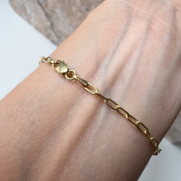 Paper Click 14k Solid Gold Bracelet