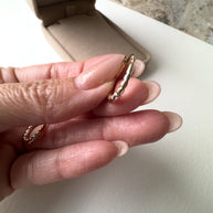 3 Gold Hoops 14k Solid Gold Earrings