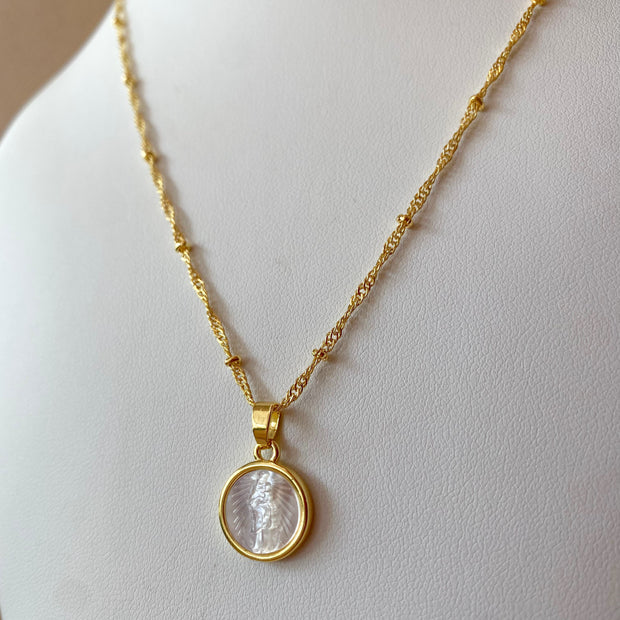 Chinita Virgin Mother Of Pearl Necklace