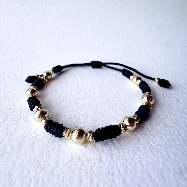 Red or Black Threads Golden Balls Style Bracelets