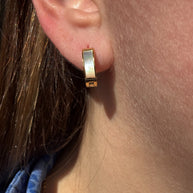 Golden Classic Mother Of Pearl Steel Hoops