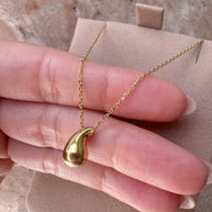 Drop Style Chain 18k Solid Gold Necklace