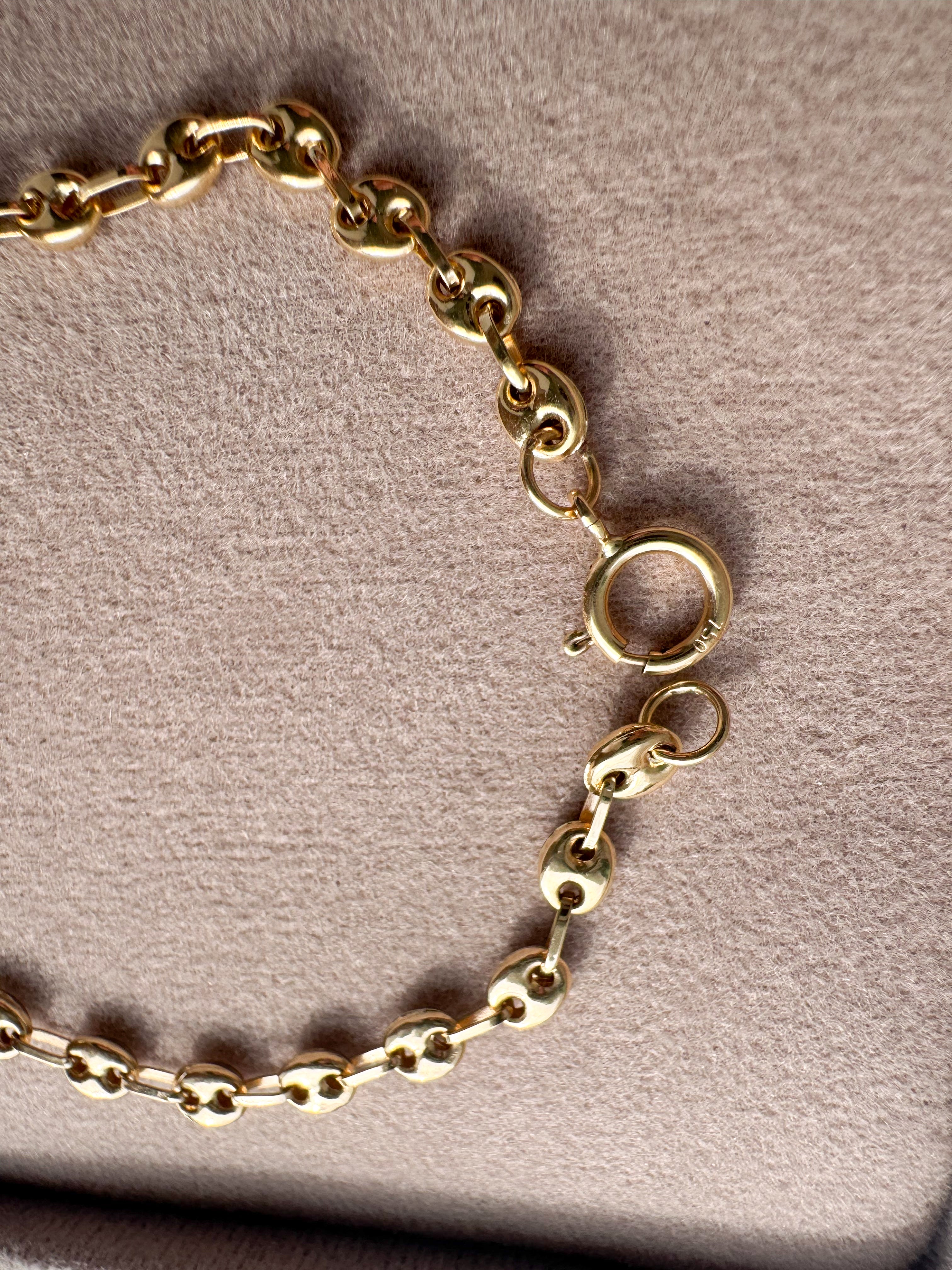 Esclava bebe Grano de Cafe 18K
