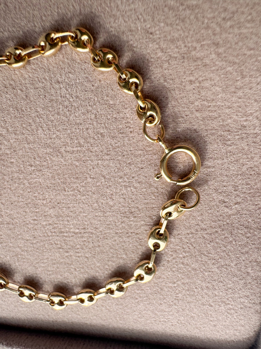 Esclava bebe Grano de Cafe 18K