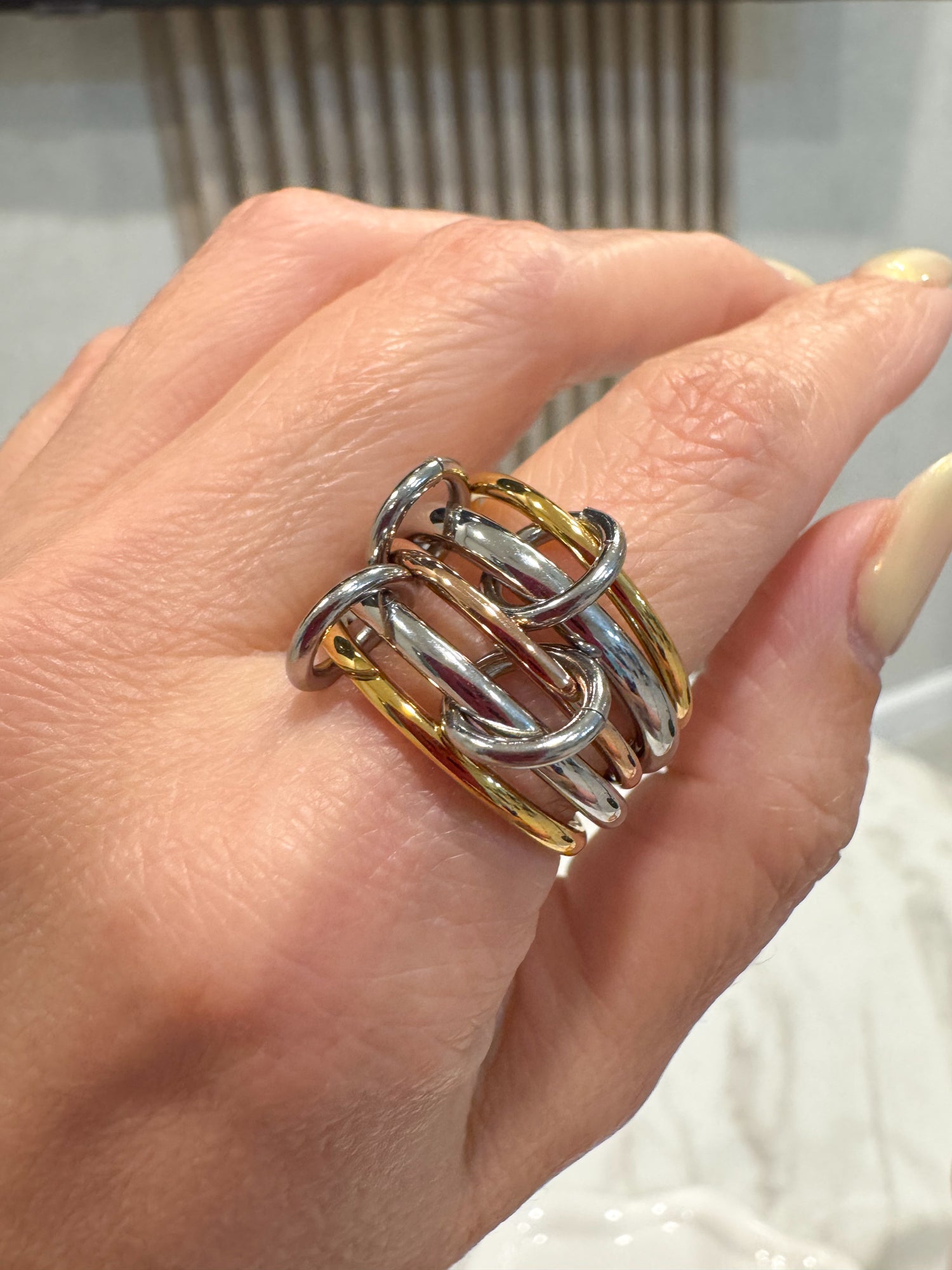 3 Gold Style Layers Ring