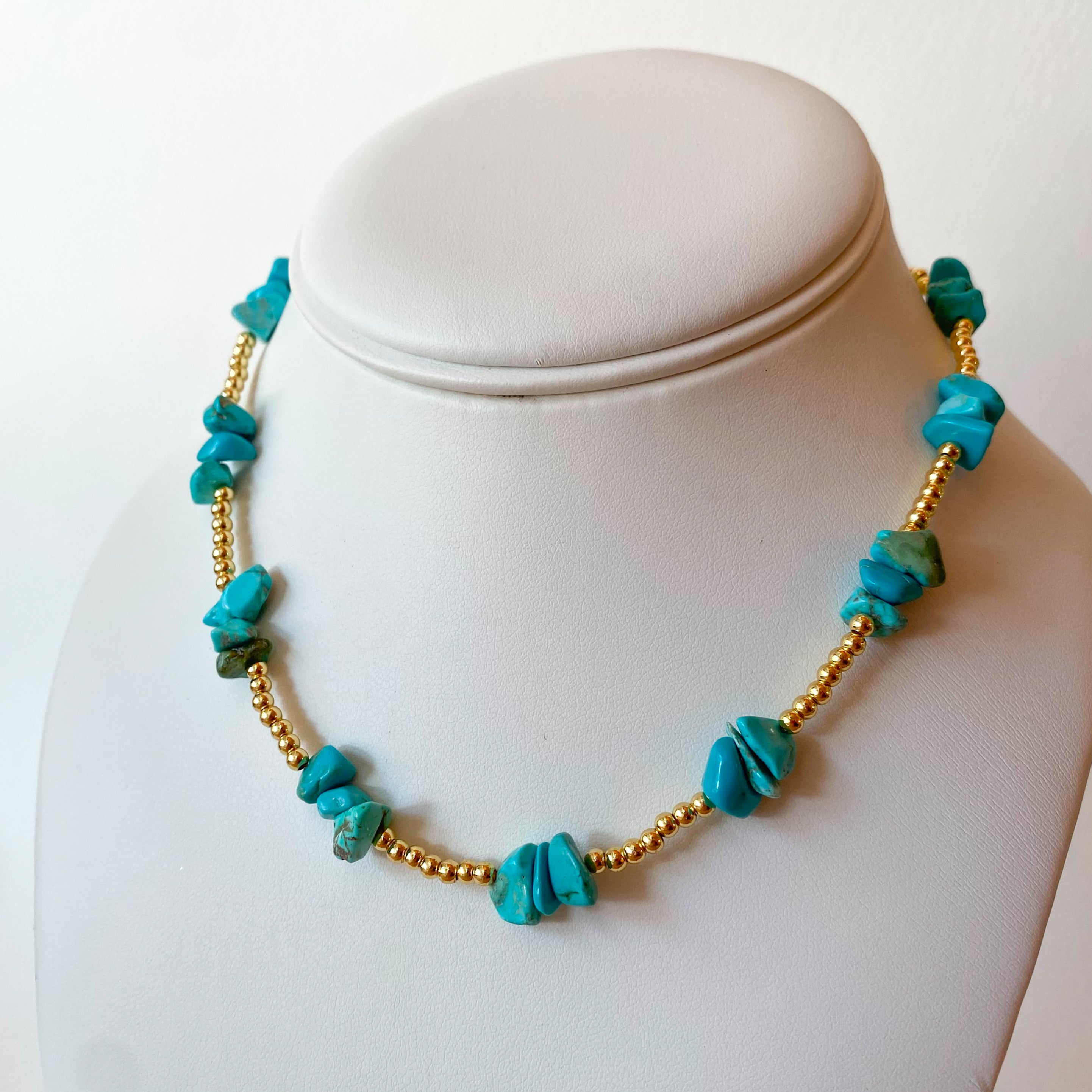 Turquoise & Tiger Eye Stones Beads Necklaces