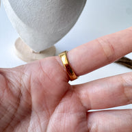 Mother od Pearl Square Style Steel Ring