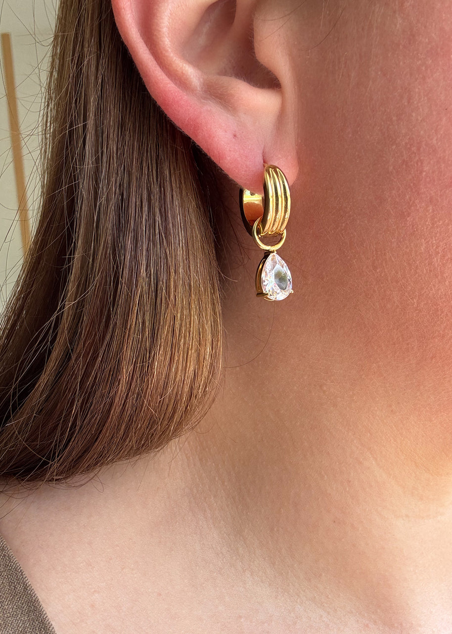 Crystal Shiny Steel Hoops