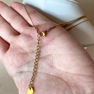Multicolor Crystal Beads Thin Steel Necklaces