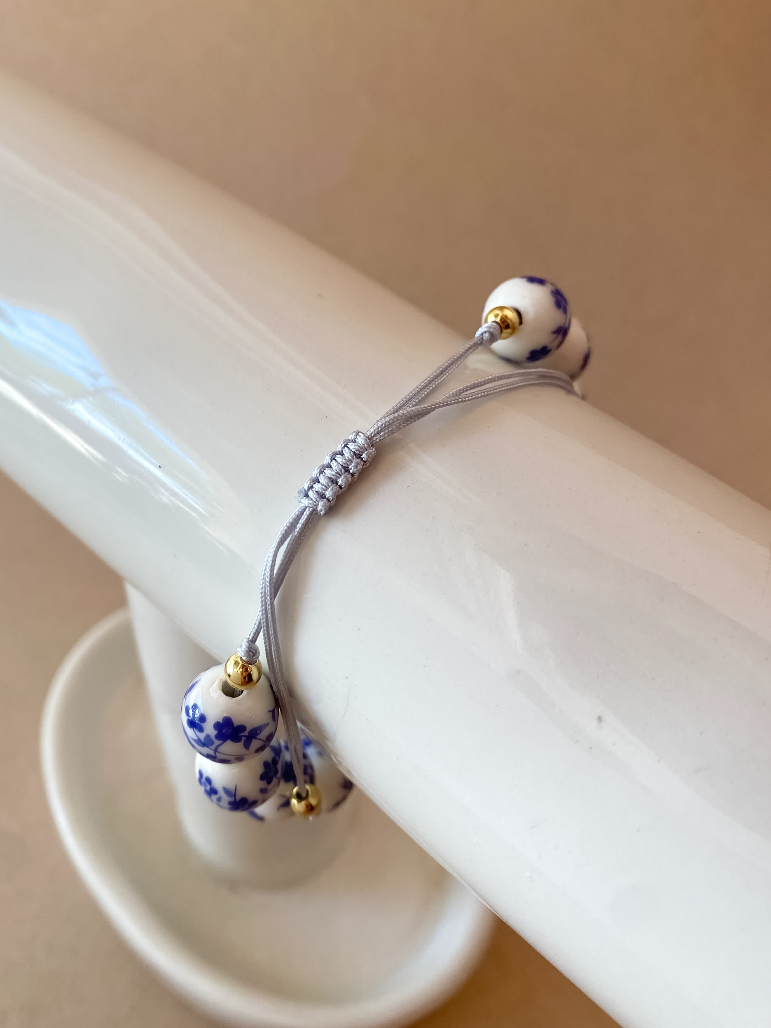 St. Benedict Blue & White Adjustable Bracelet