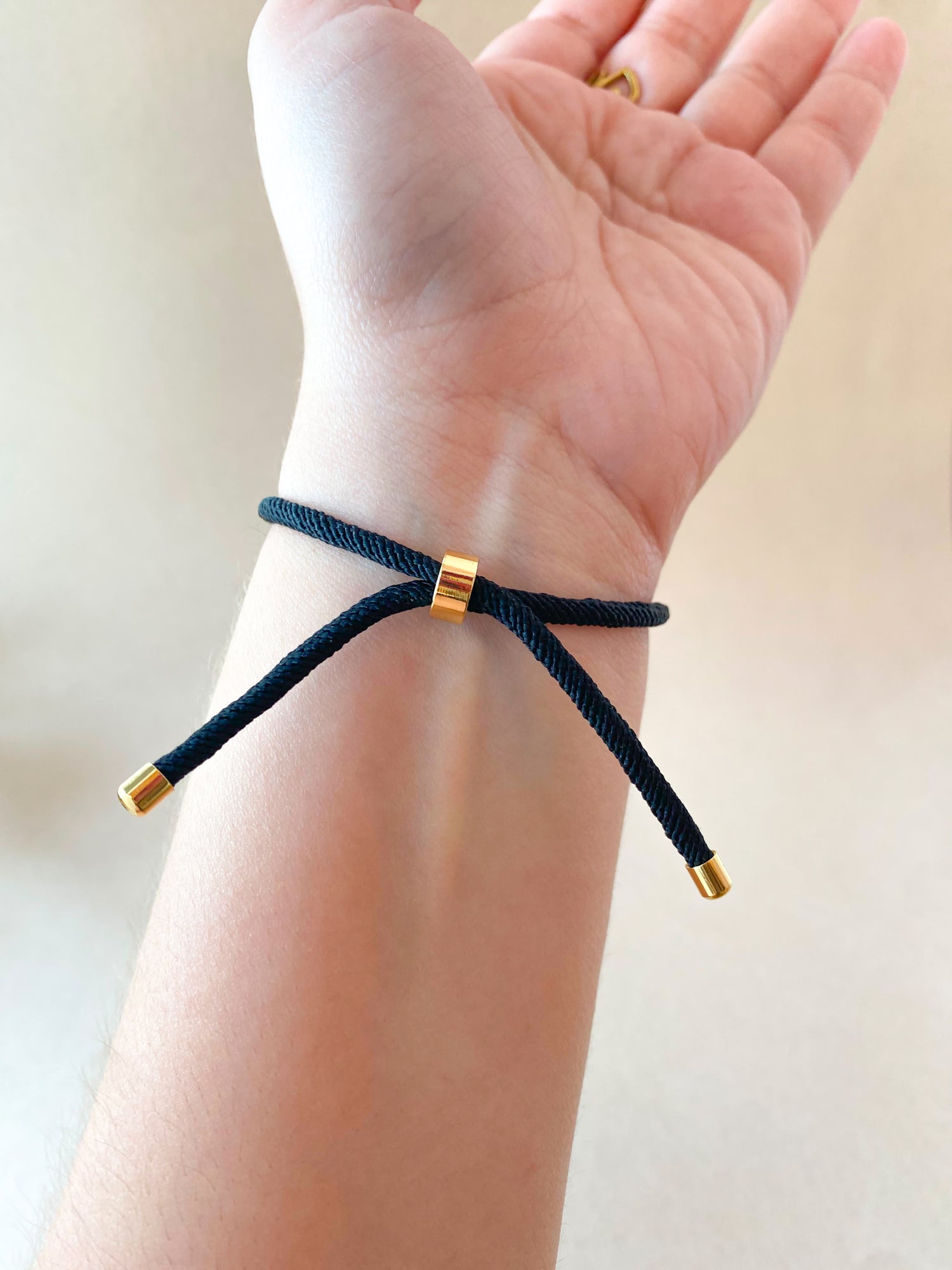 2 Shiny Girls and Heart Black Adjustable Bracelet