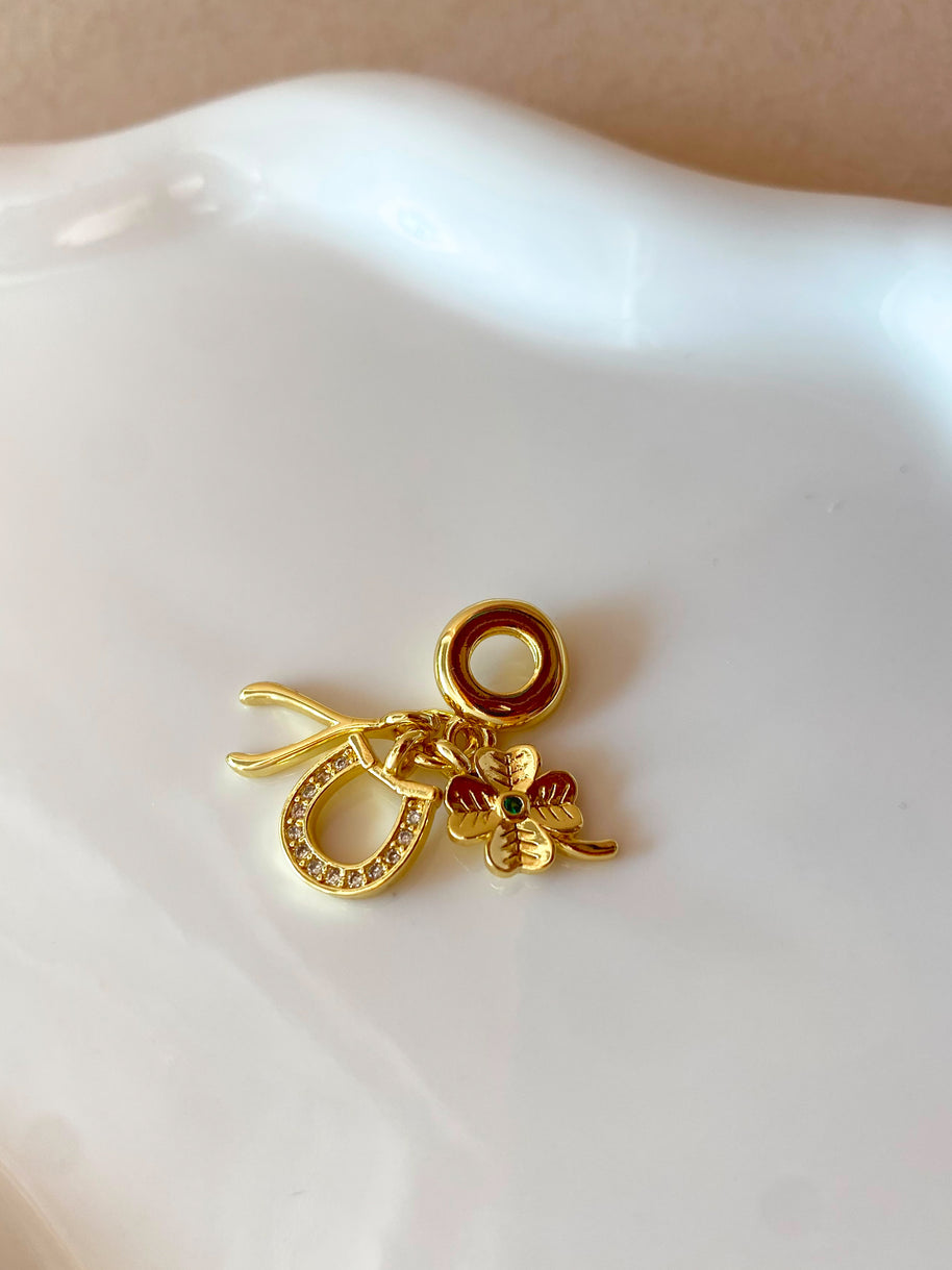 Lucky Trio Golden Charm