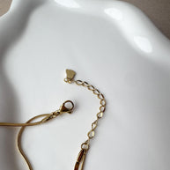 Double Crystal Steel Anklet