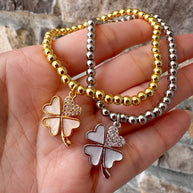 Pulseras Elásticas Tréboles Gold & Silver