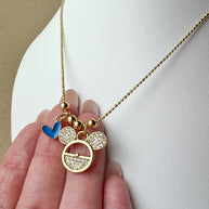 Blue Mickey Necklace