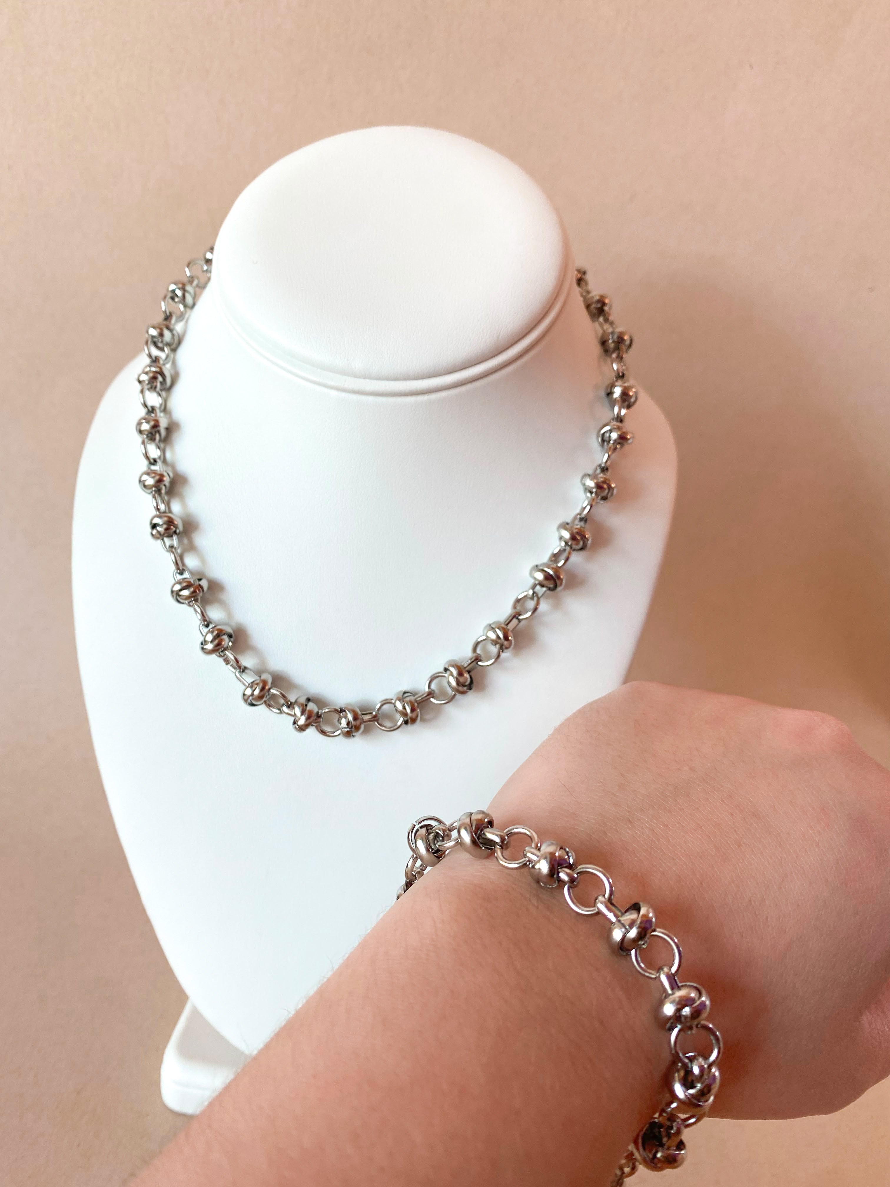 Silver Links Steel Necklace or Bracelet