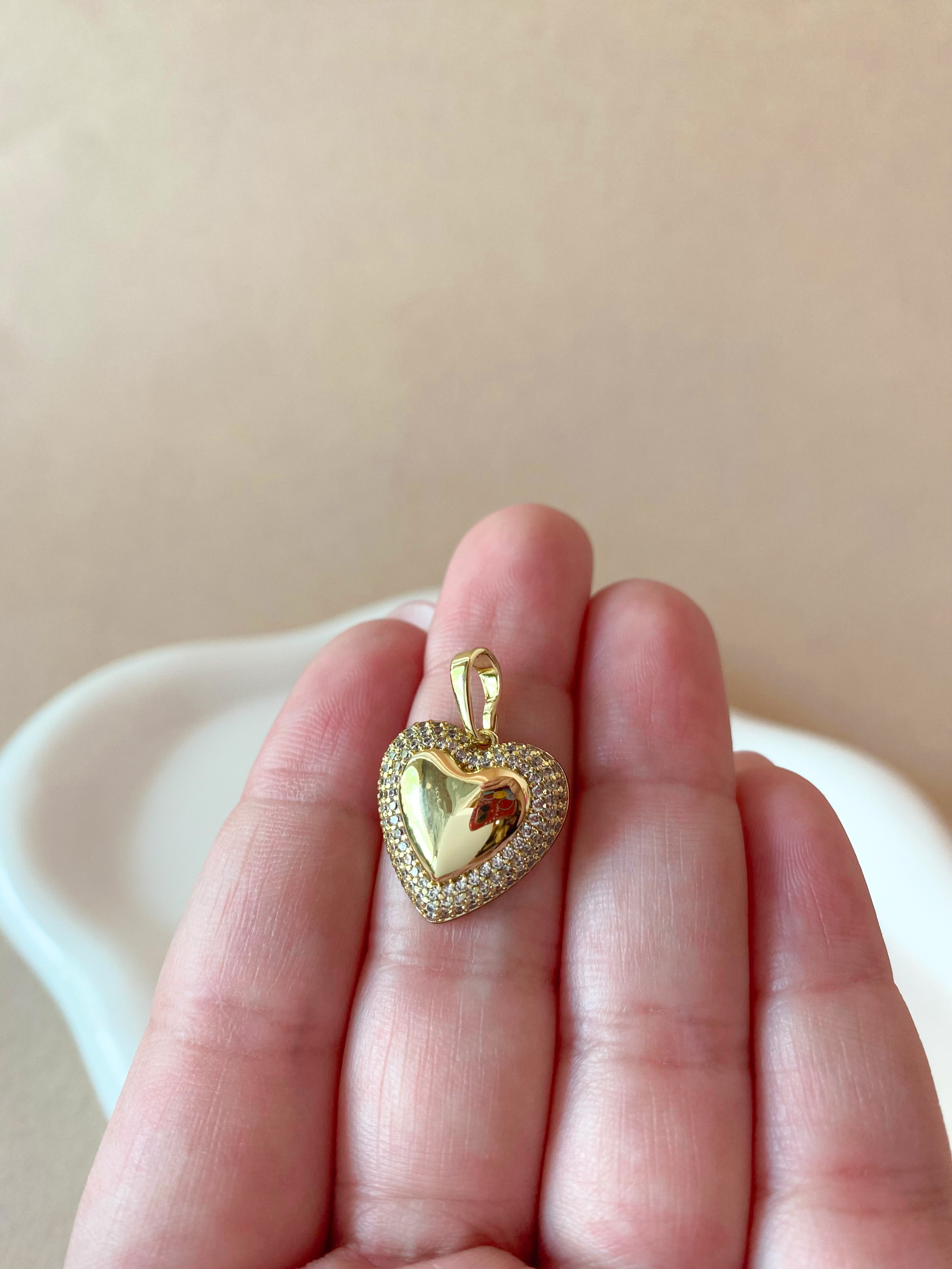 Shiny Heart Golden Charm