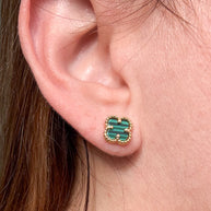 Aretes Topitos Clover de Varios Colores