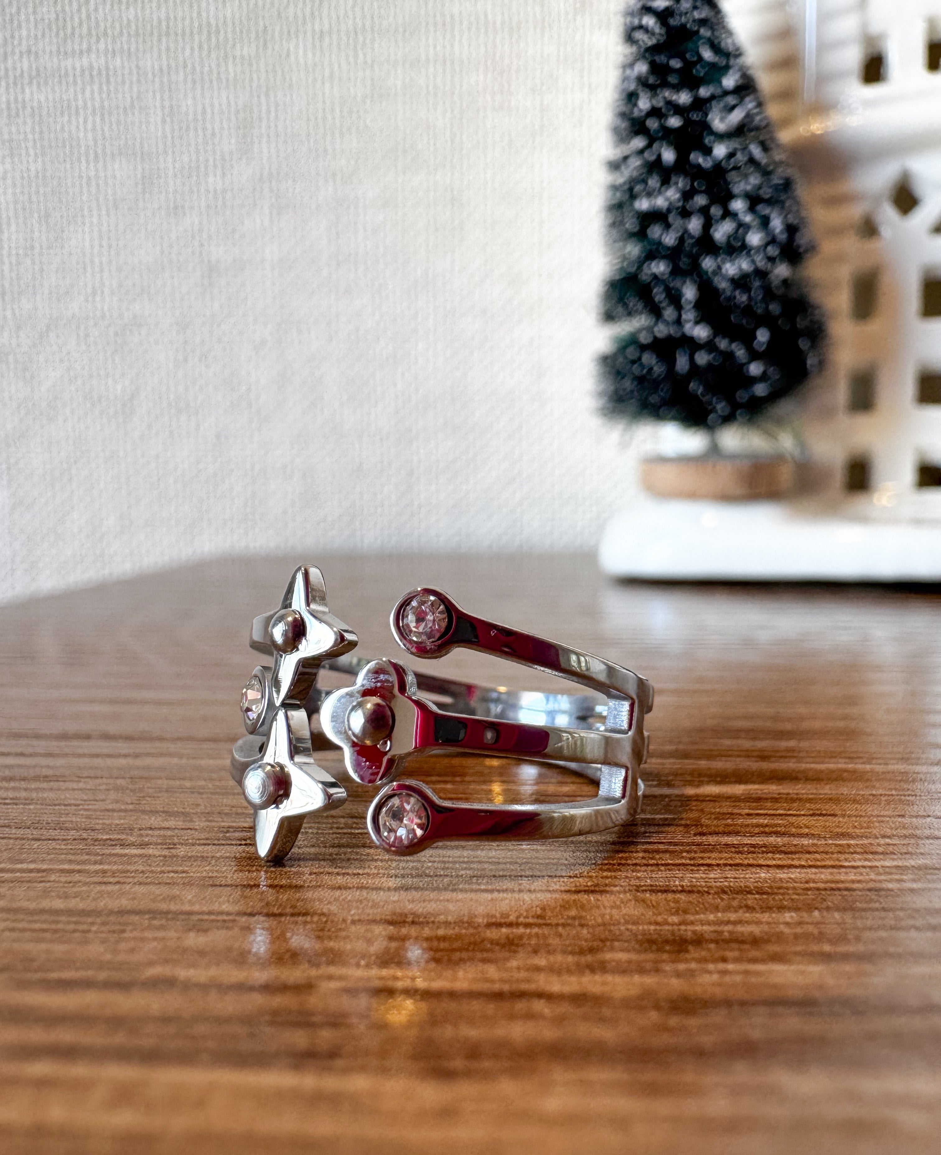 Gold & Silver 3 Layers Steel Rings