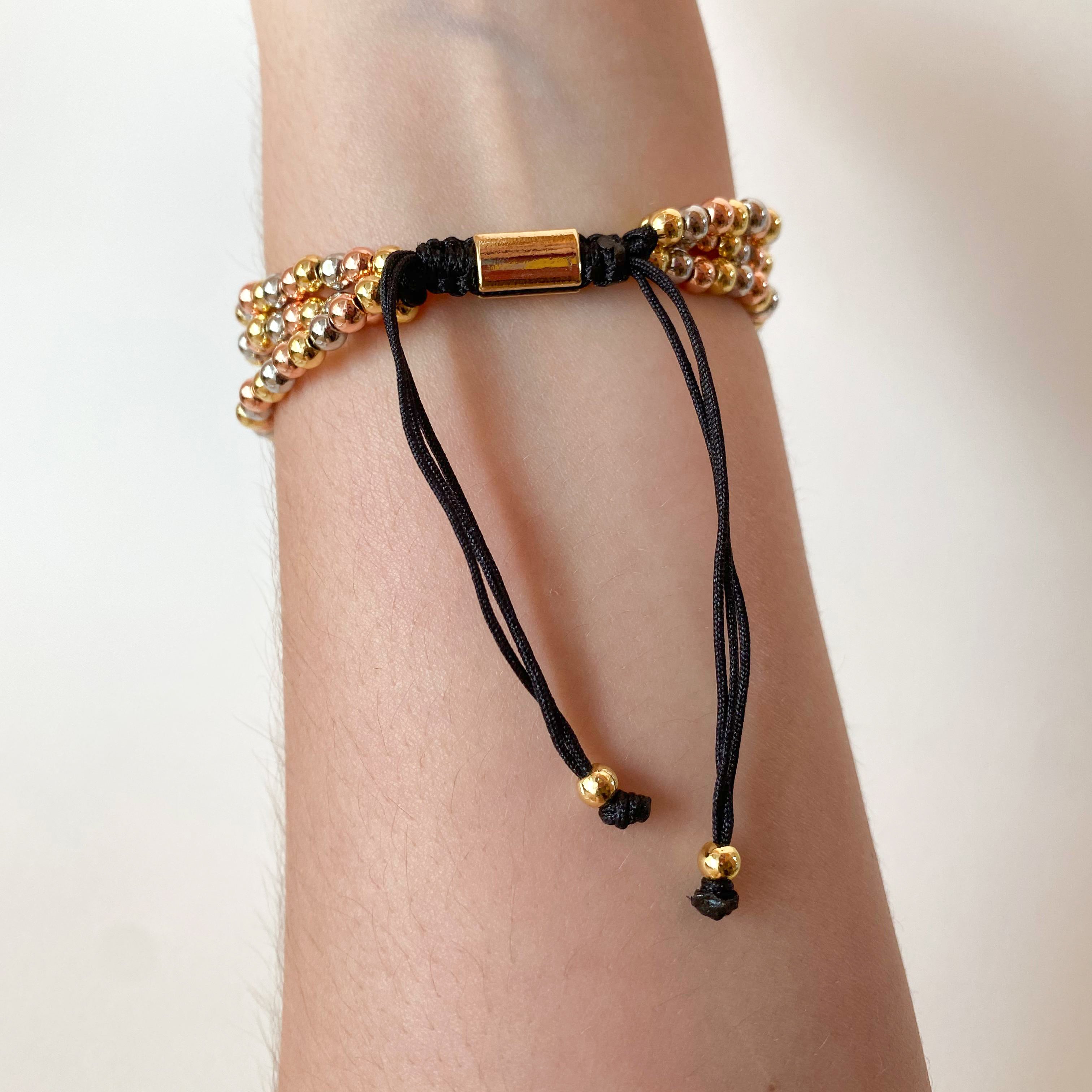 3 Layers 3 gold Balin Adjustable Bracelet