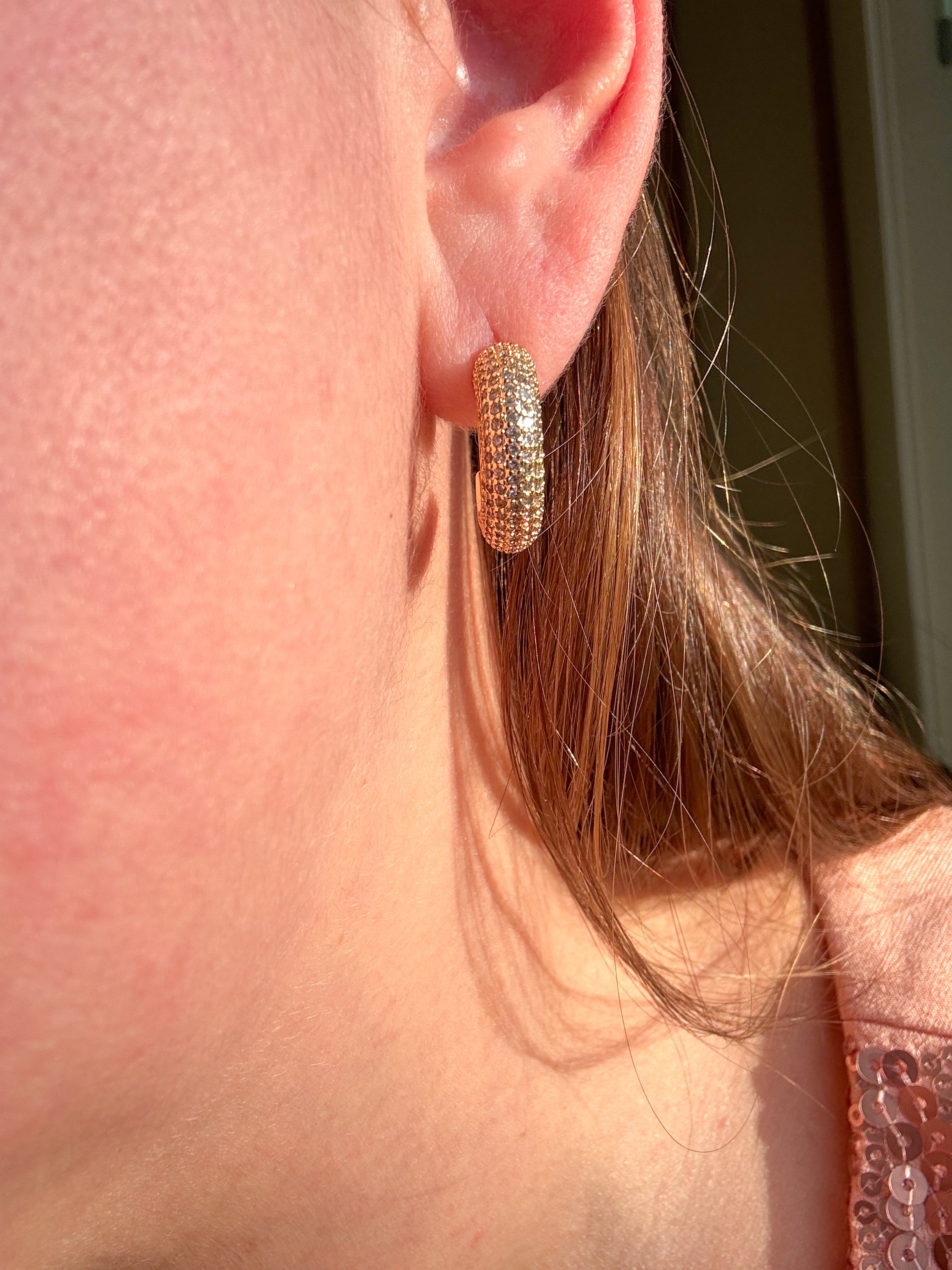 Aretes Aros Brillantes