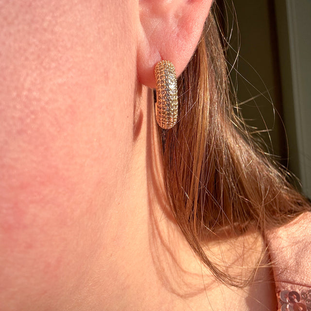 Aretes Aros Brillantes