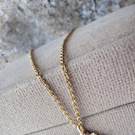 Liitle Style Rolo Chain and 3 Gracias Charm 18k Solid gold