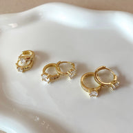 Big, Medium and Little Zircons Hoops