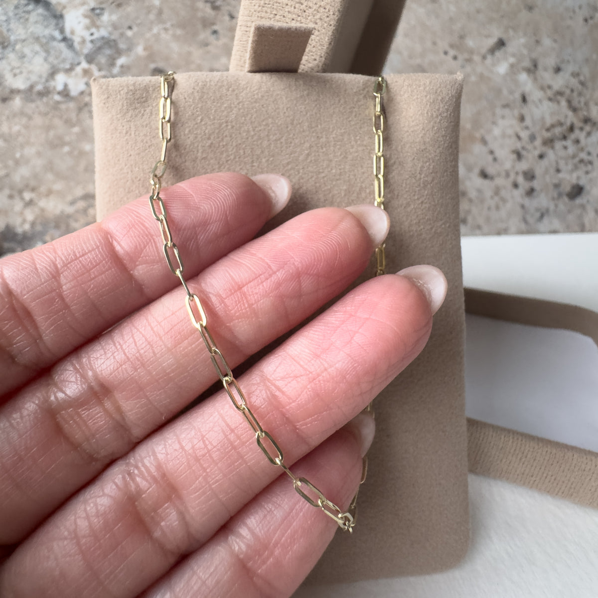 Paper Click 14k Solid Gold Bracelet
